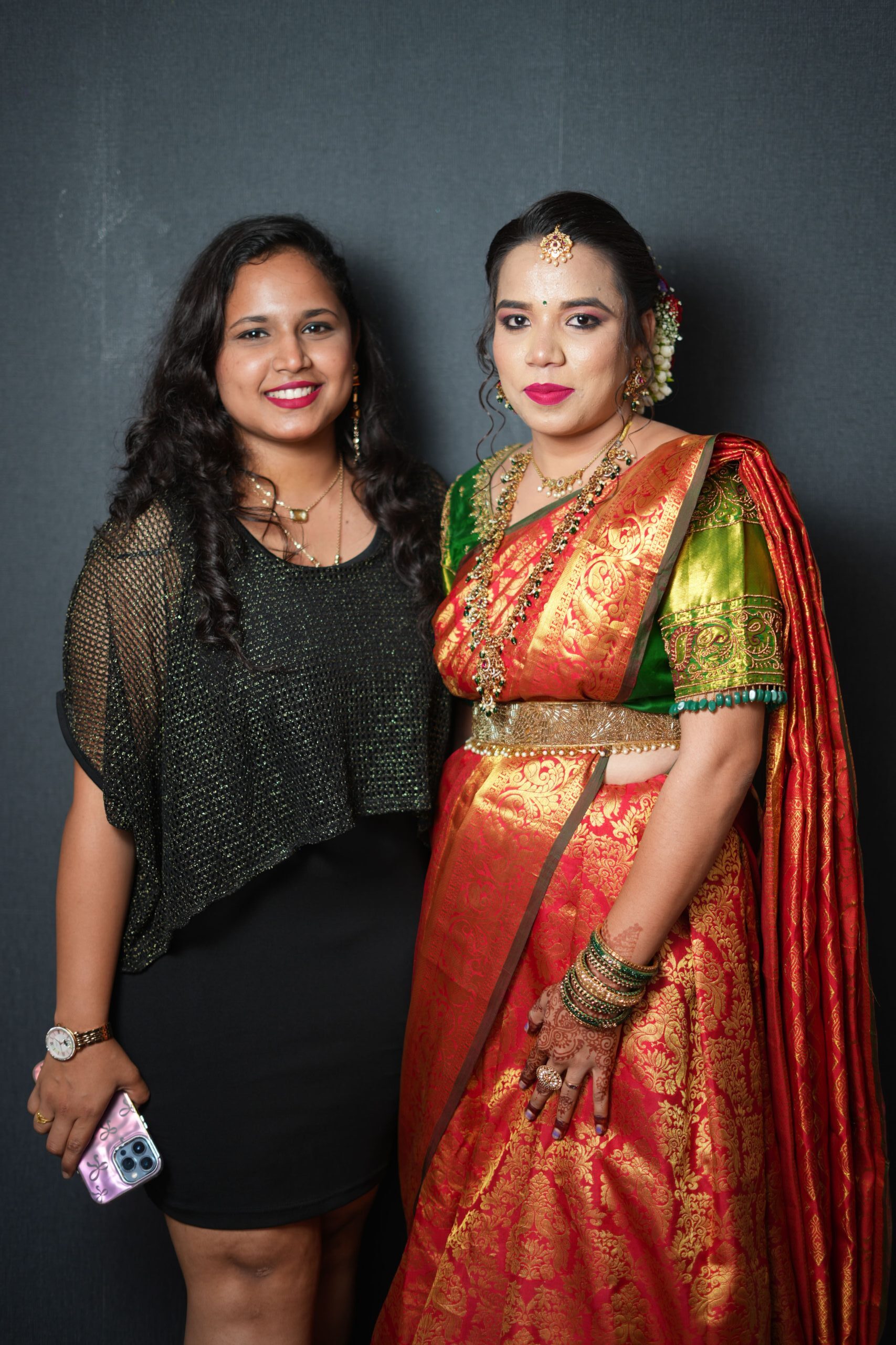 Bridal look being created at a professional makeup studio