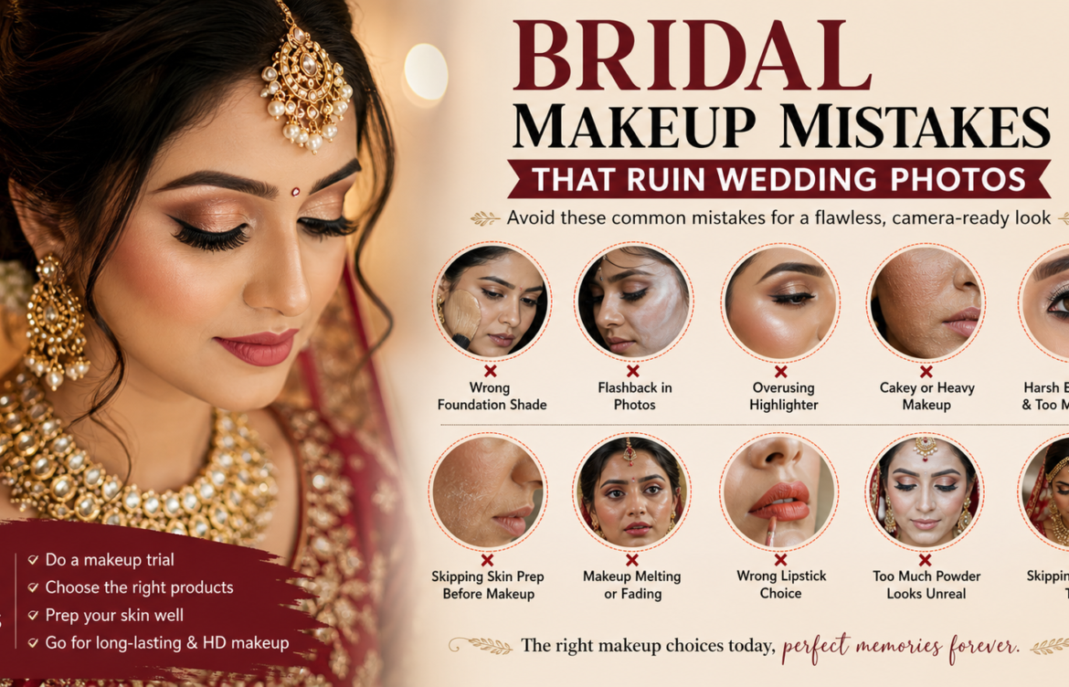 Bridal Makeup Mistakes That Ruin Wedding Photos
